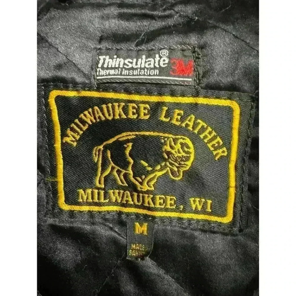 MILWAUKEE LEATHER 3M THINSULATE THERMAL ZIP OUT QUILTED LINER BLACK SIZE MEDIUM - Picture 7 of 8
